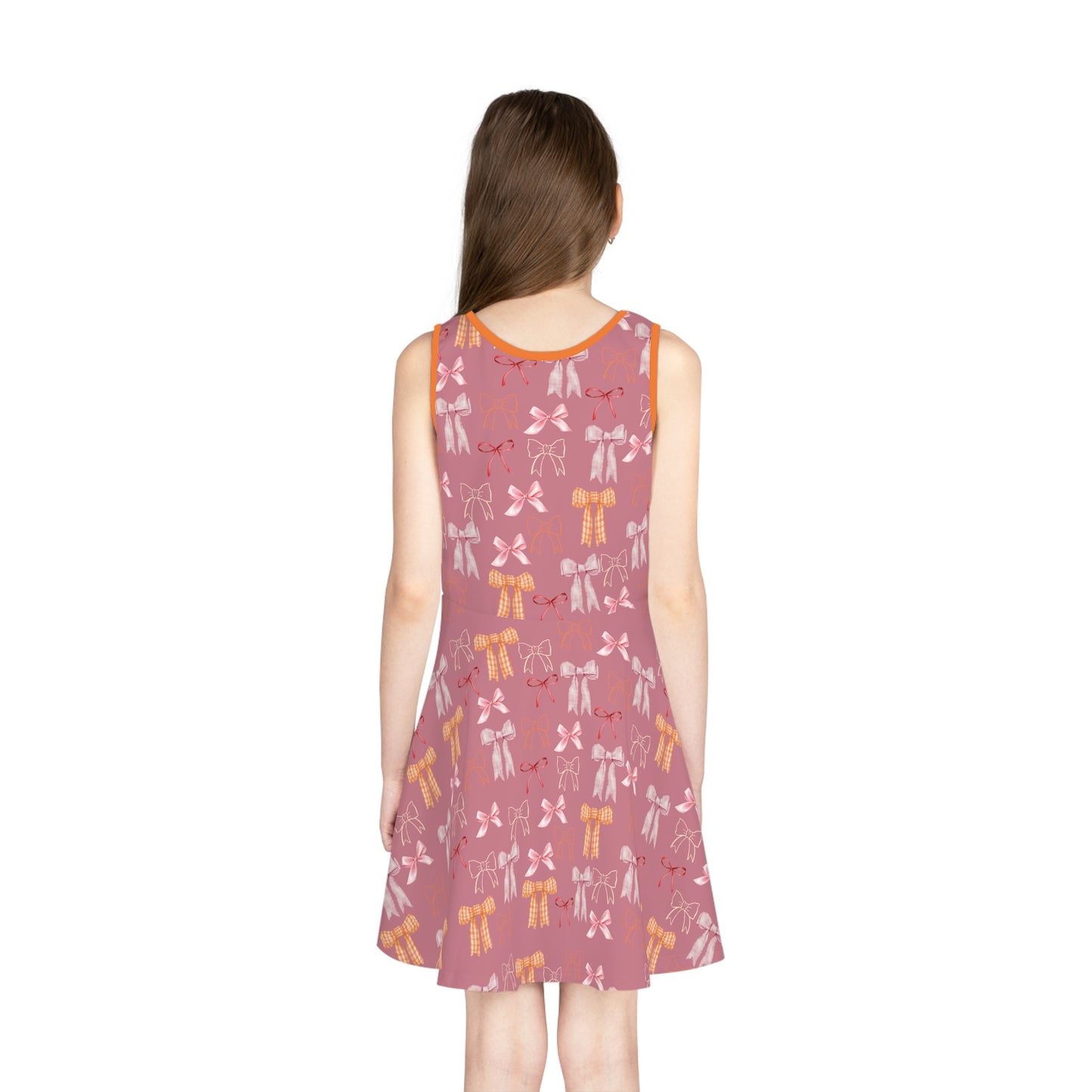 Fall Bows Dress-Kids(pink)