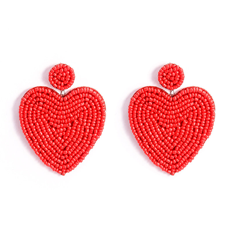 Beaded Inlaid Earrings