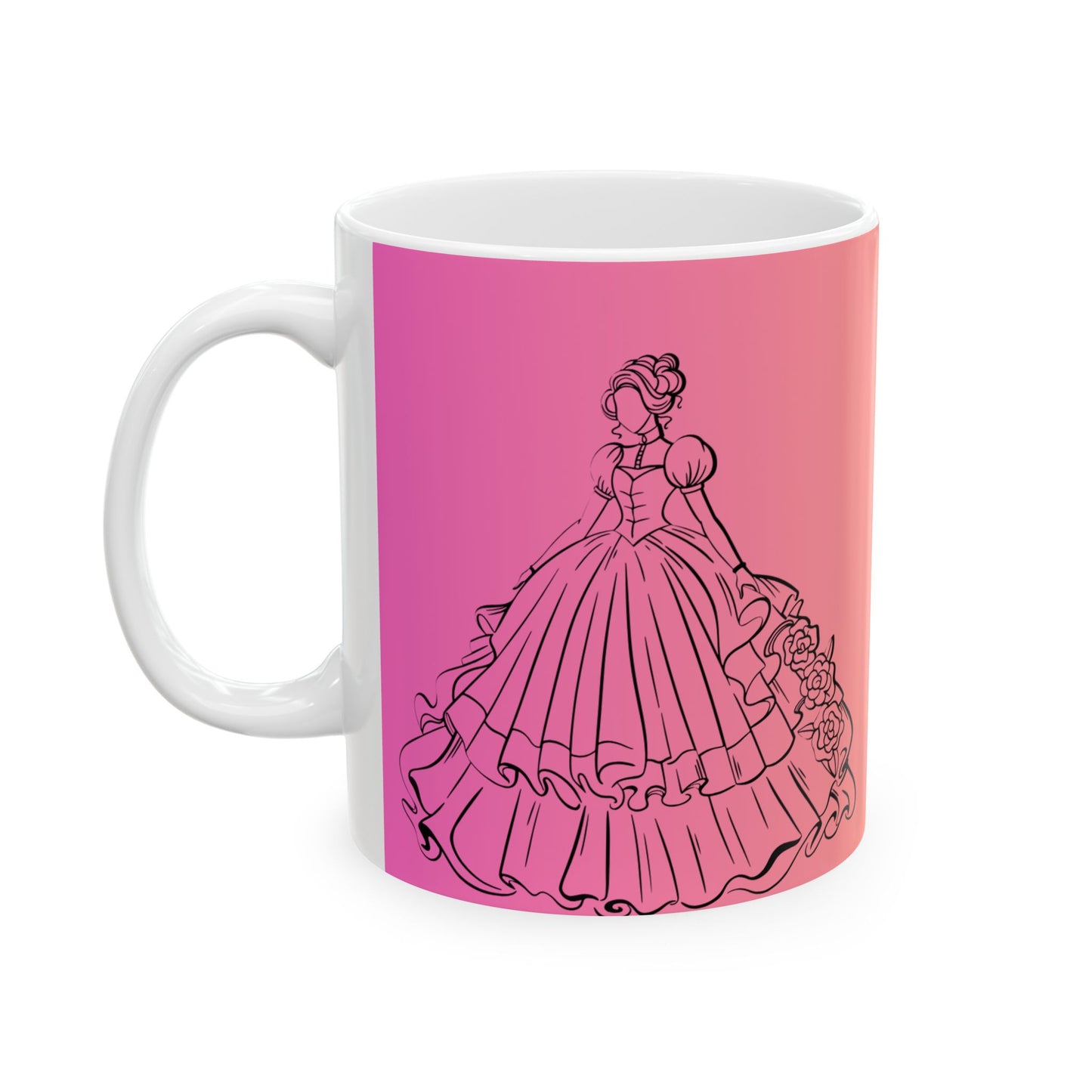 To the Ball Mug-Pink and Yellow