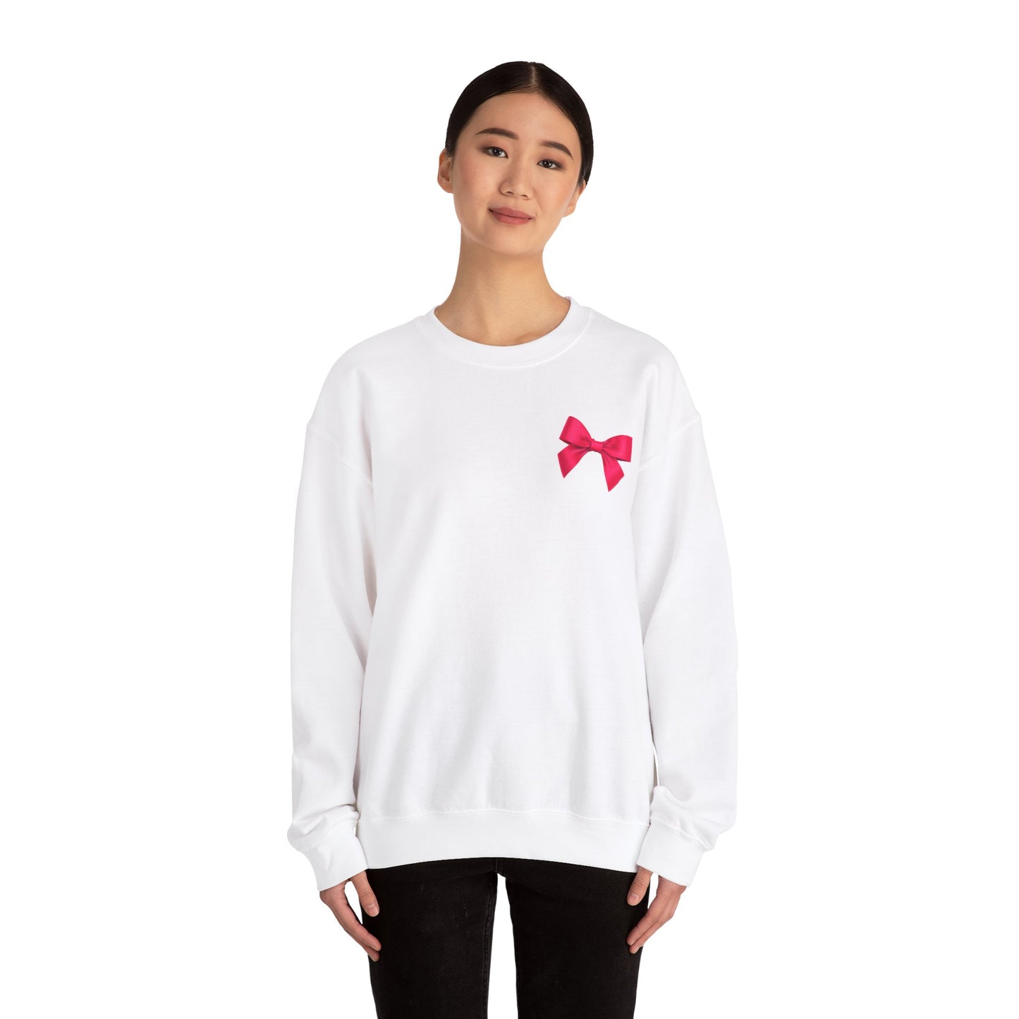 Hot Pink Bow Sweatshirt