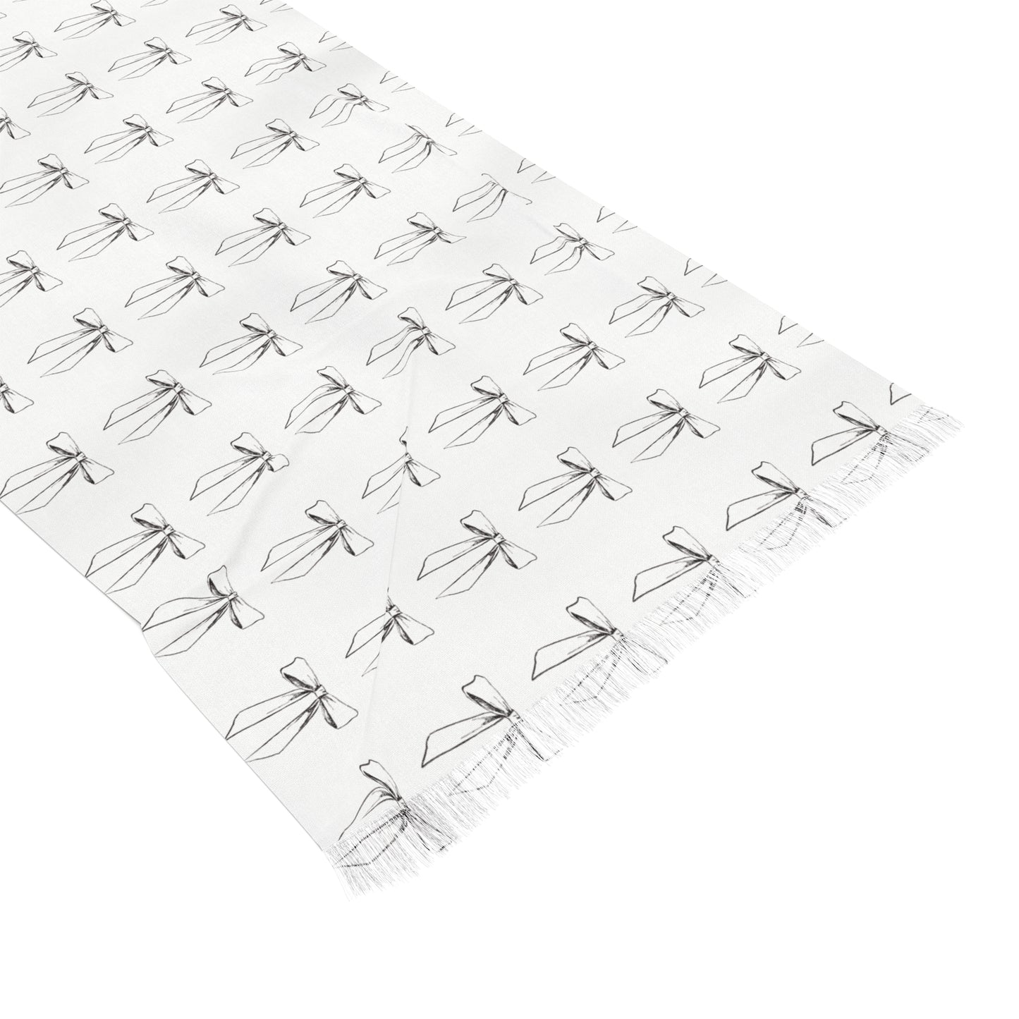 White Bow Scarf
