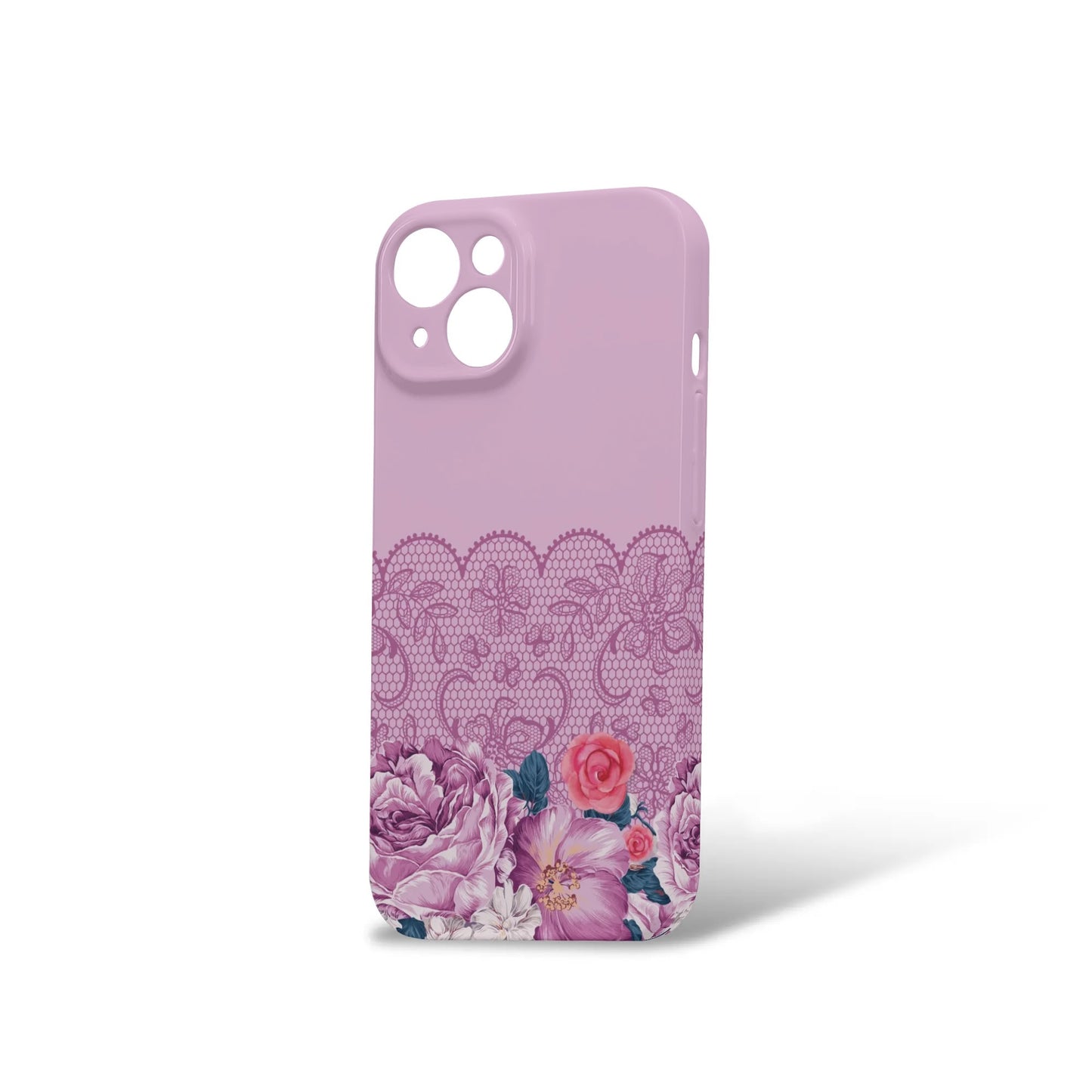 iPhone 15 Phone Case-Lilac lace