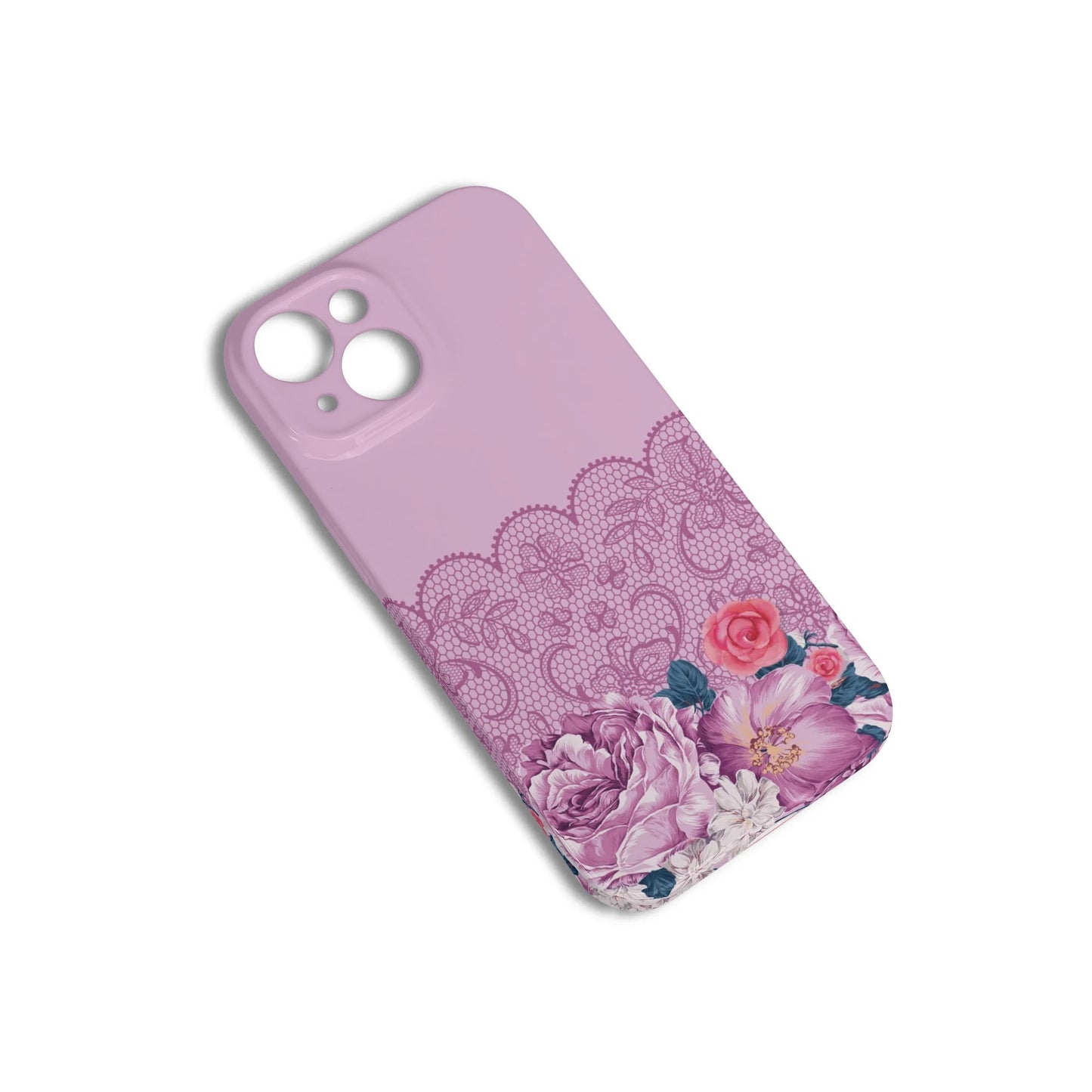 iPhone 15 Phone Case-Lilac lace