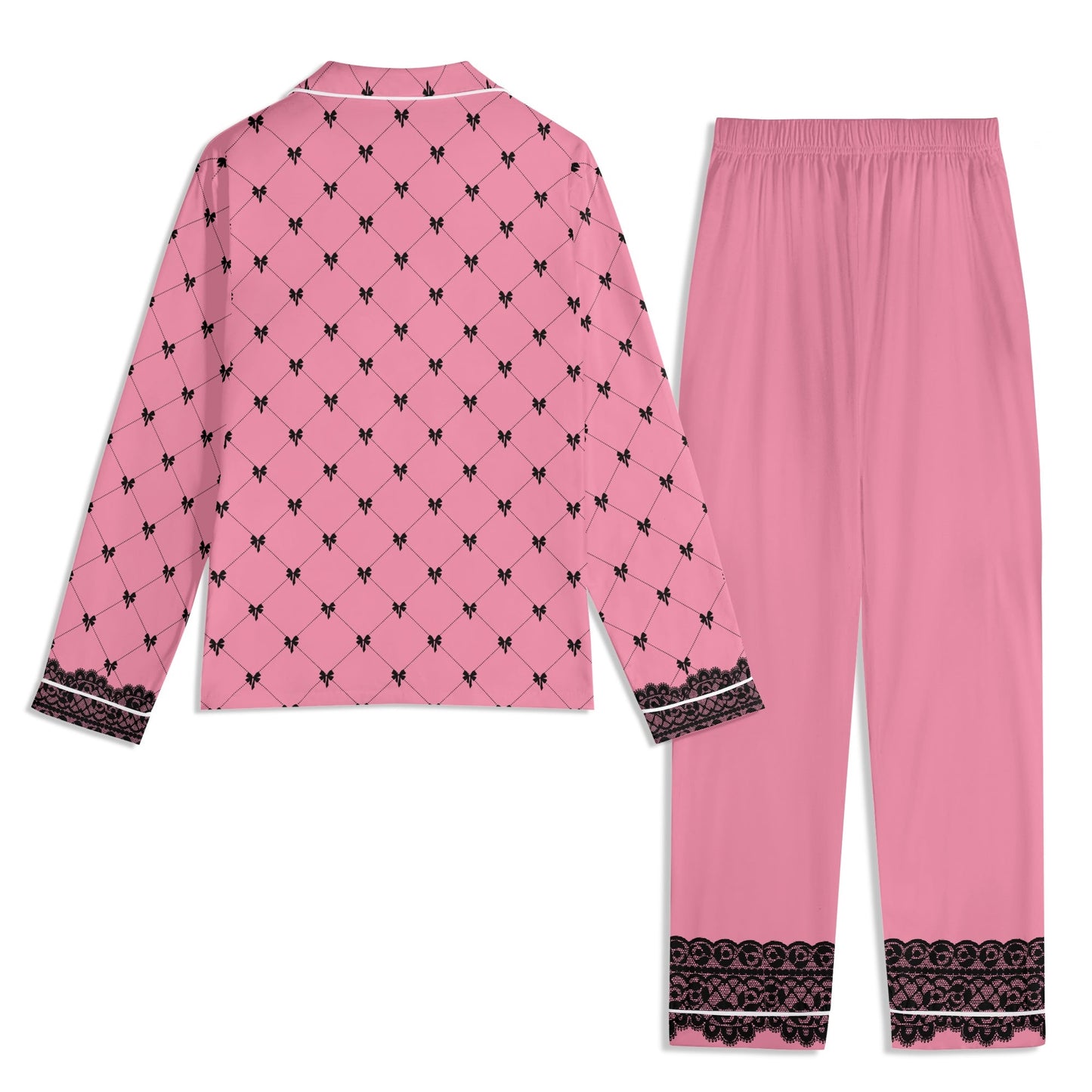Bow Lace PJ set-Pink