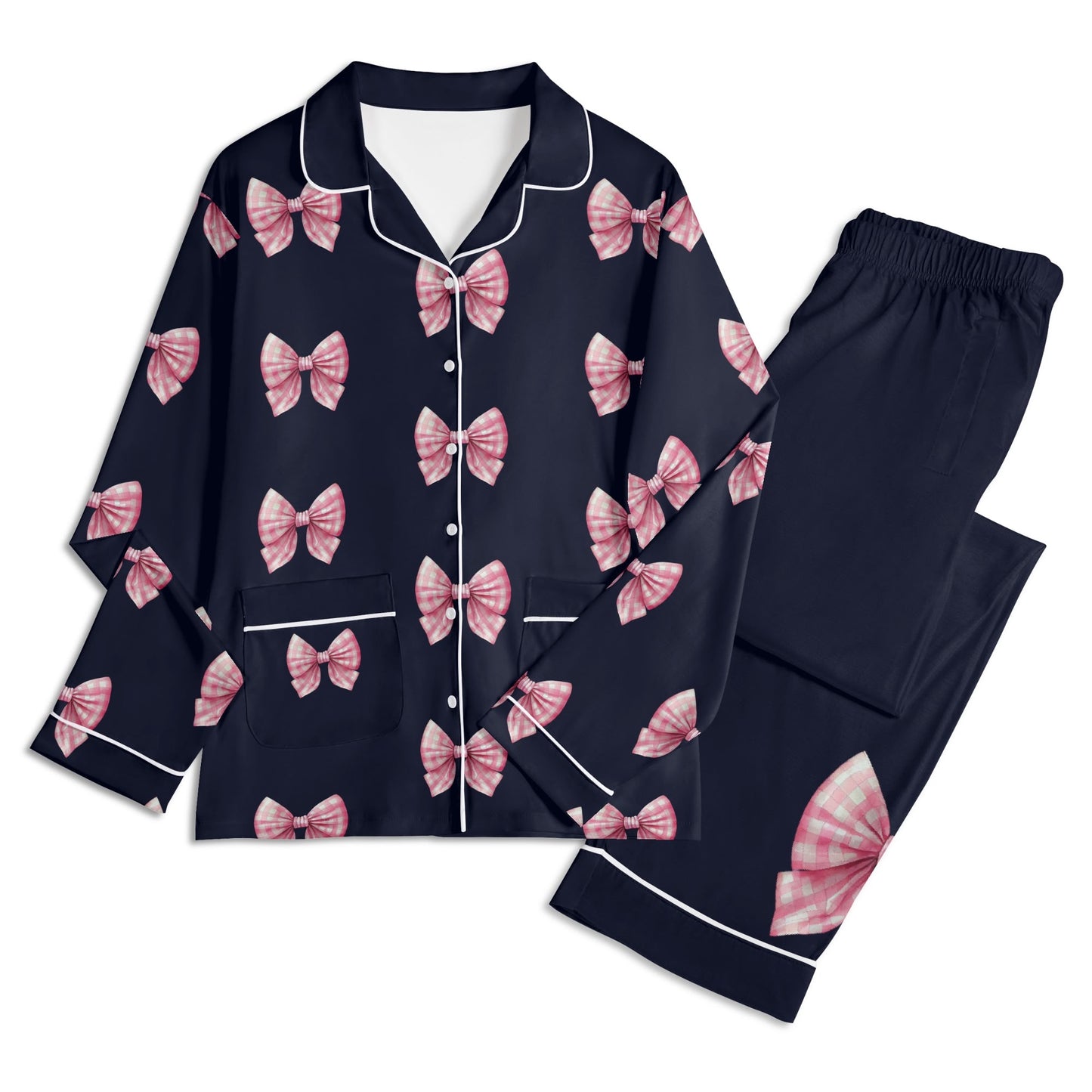Midnight Bows PJ set-Navy