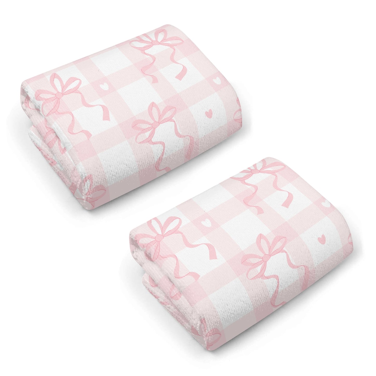 Pink Bow Palid Hand Towel Set