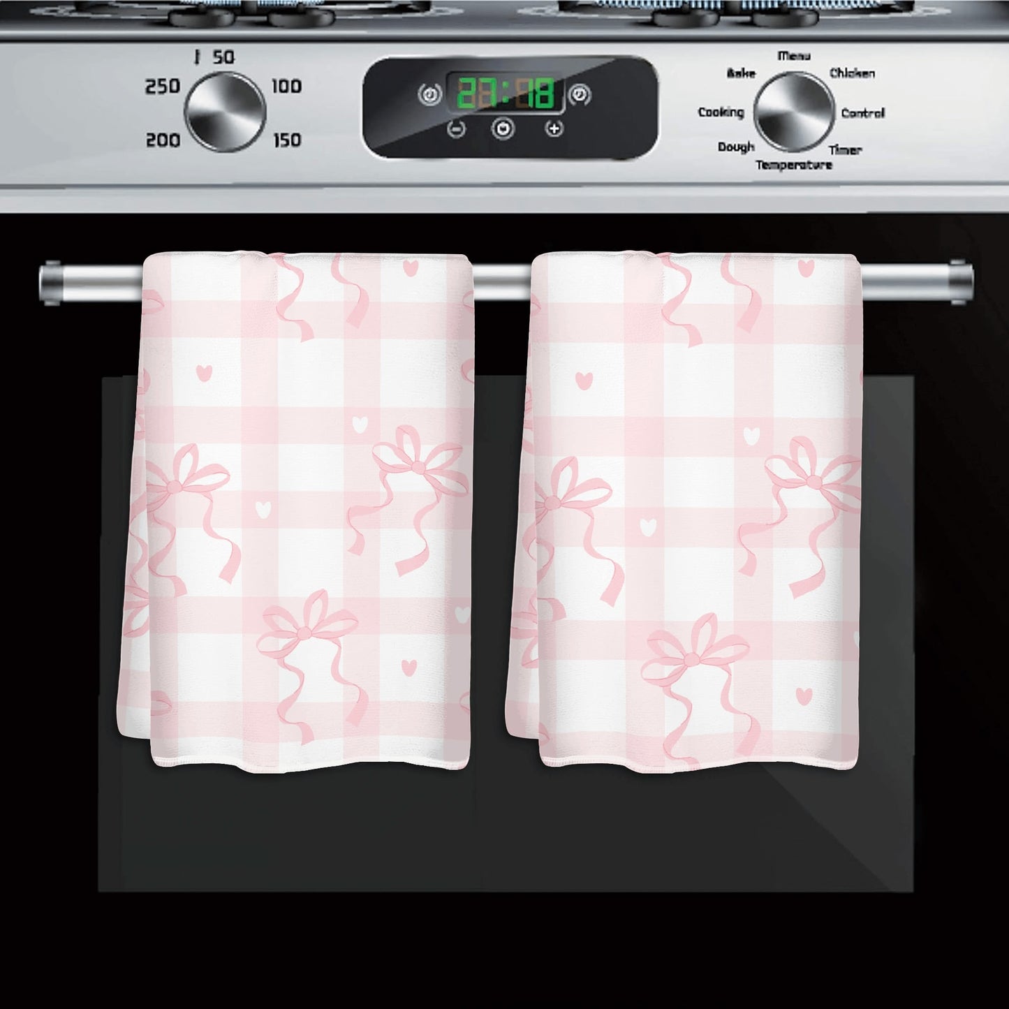 Pink Bow Palid Hand Towel Set