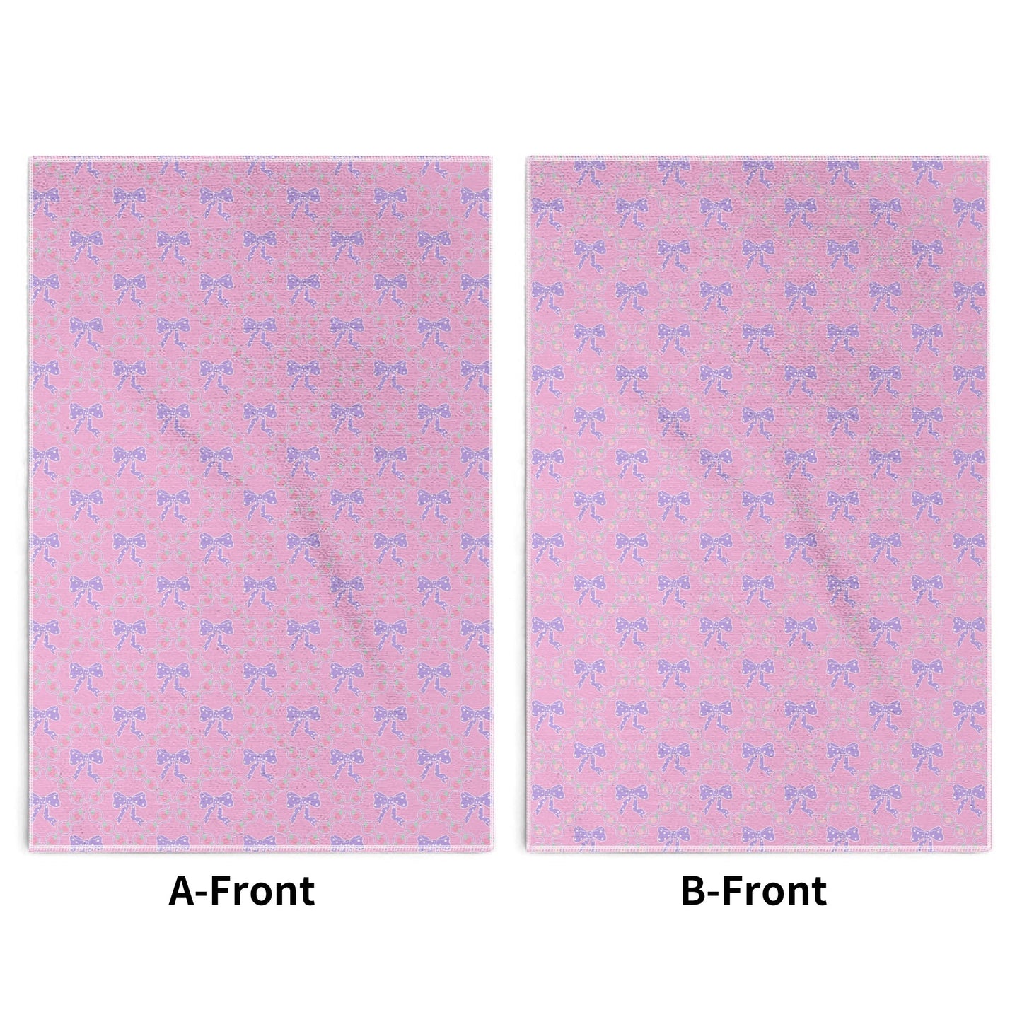 Pink Bow Pattern Hand Towel Set