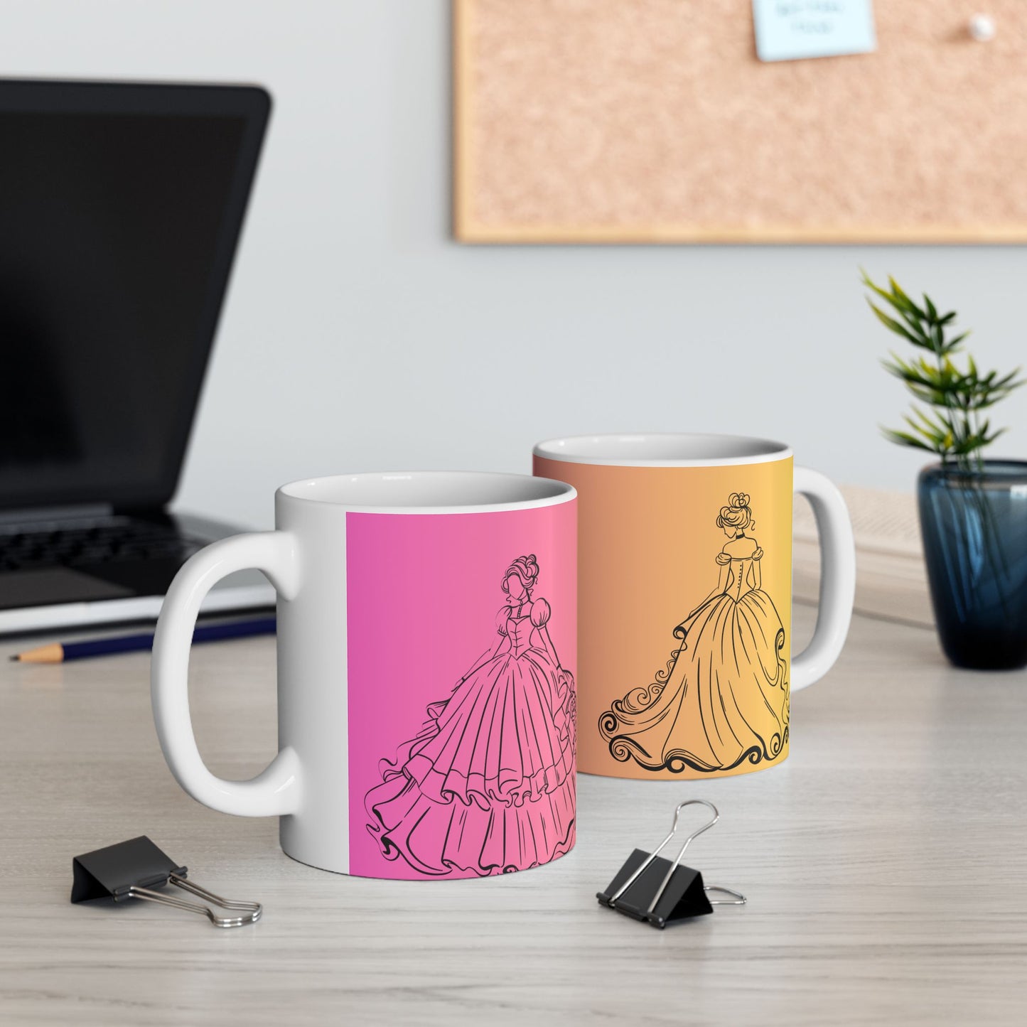 To the Ball Mug-Pink and Yellow