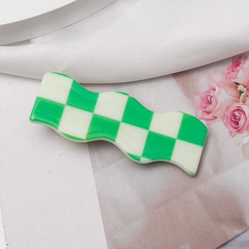 Checkers hair clip
