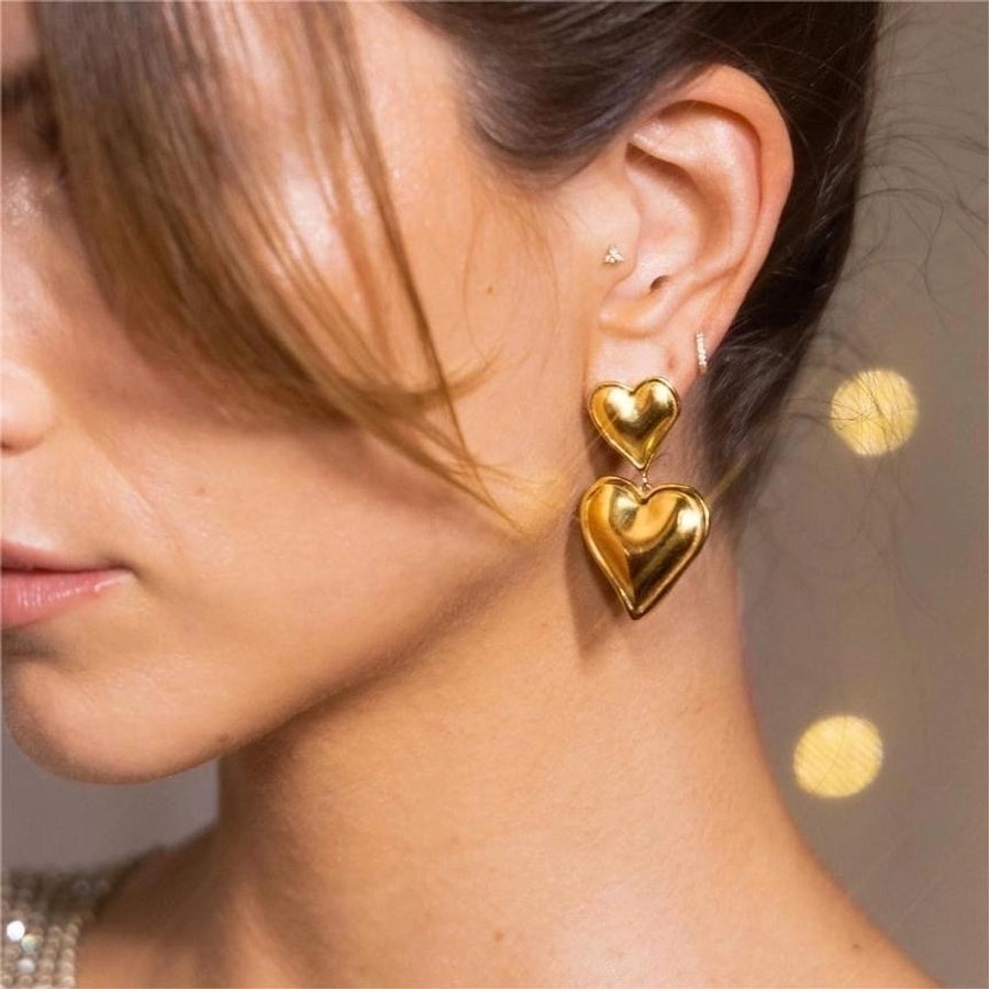 Heart Drop Earrings