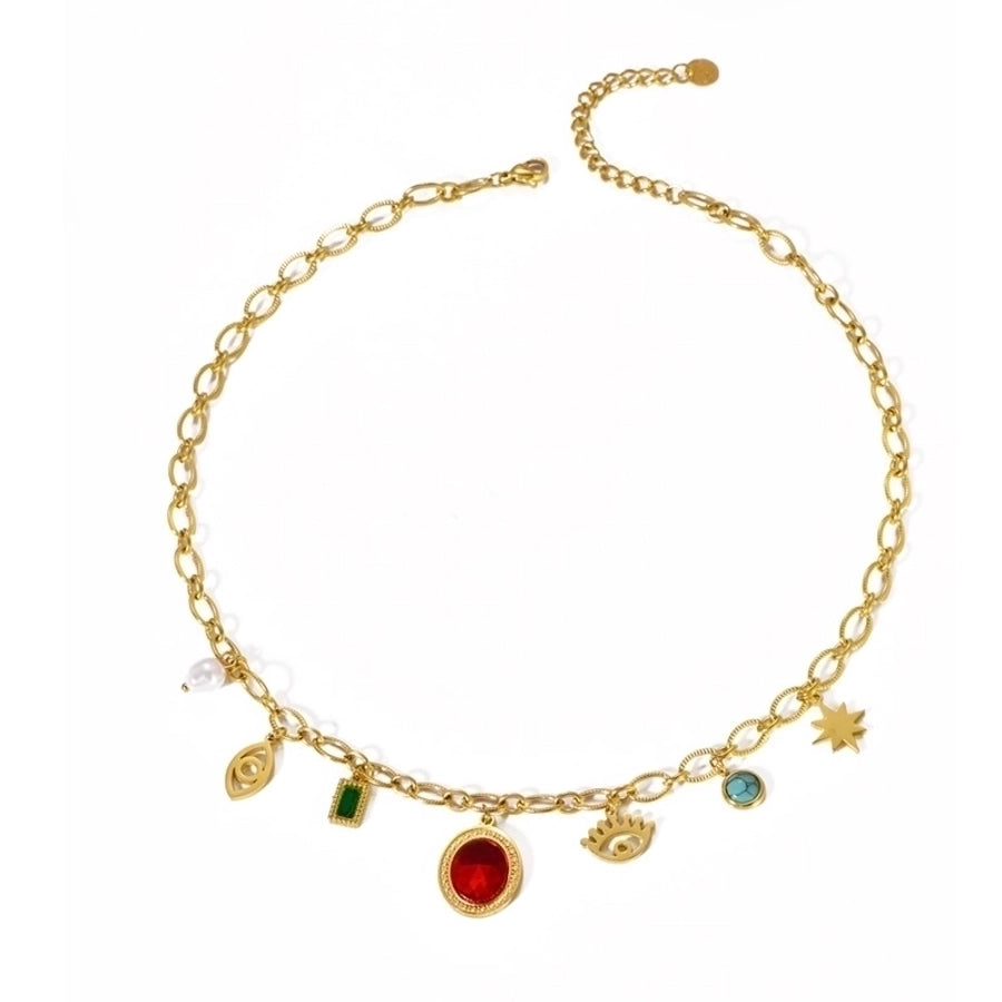 Charm Necklace- 18K Gold Plated