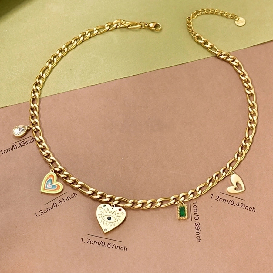 Charm Necklace- 18K Gold Plated