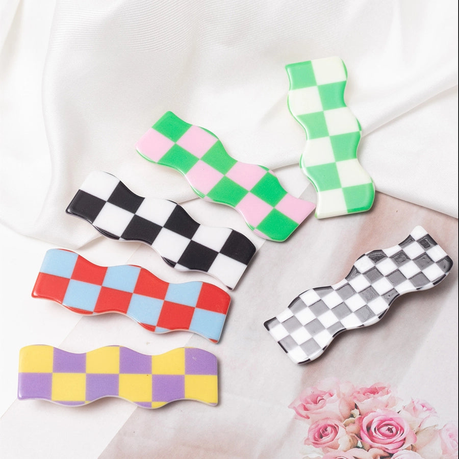 Checkers hair clip