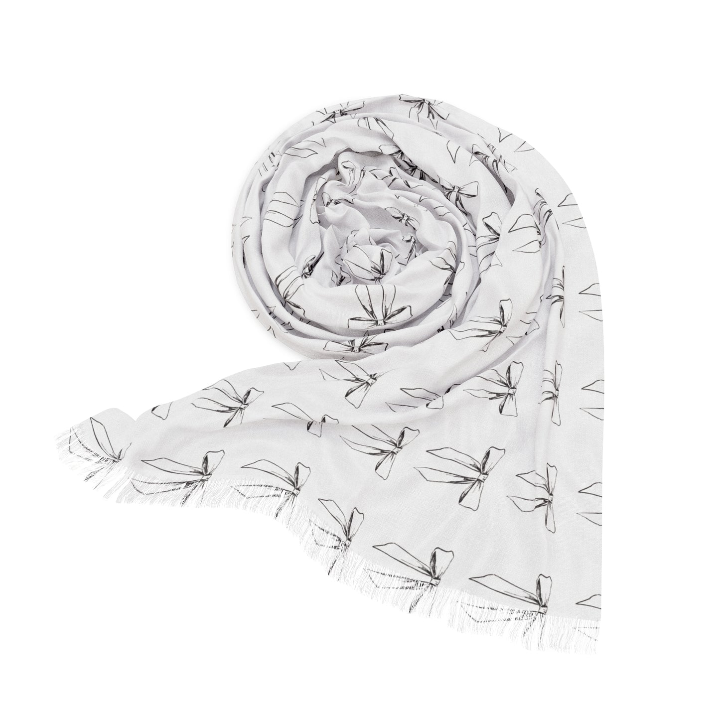 White Bow Scarf