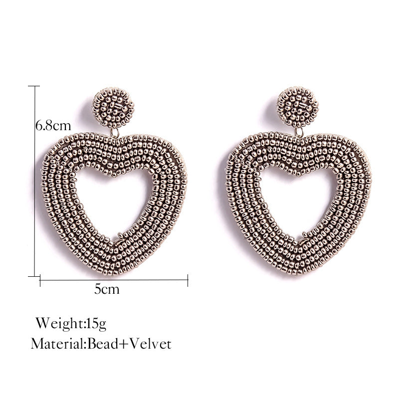 Beaded Inlaid Earrings