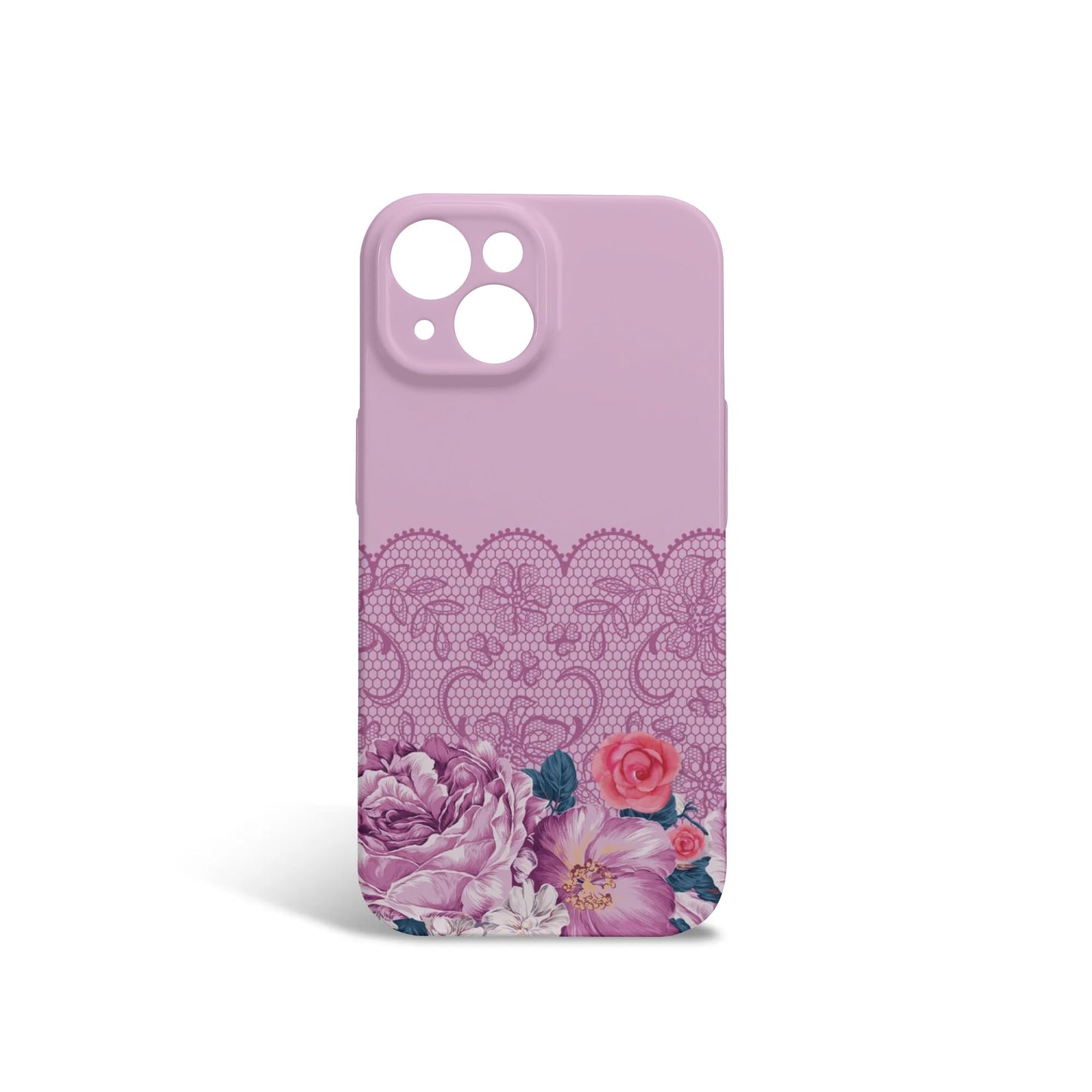 iPhone 15 Phone Case-Lilac lace