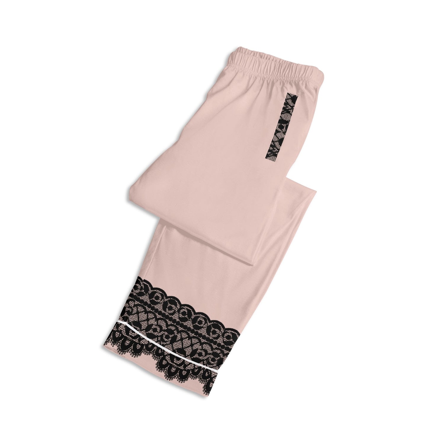 Bow Lace PJ set-Nude