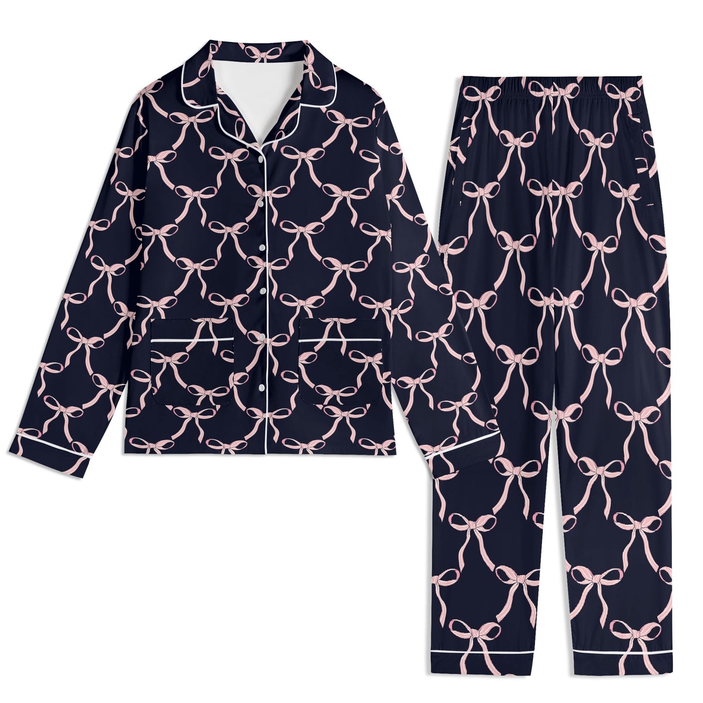 Black Pink Bow PJ set