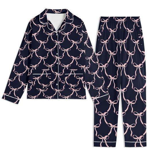 Black Pink Bow PJ set