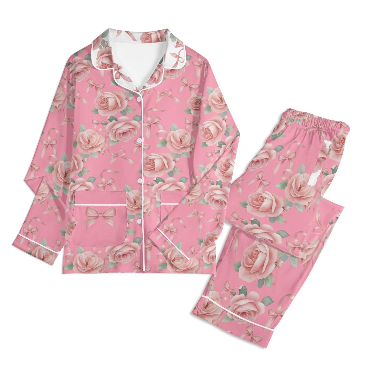 Blush Flowers & Bows PJ-Kids