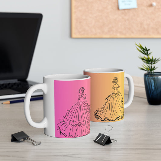 To the Ball Mug-Pink and Yellow