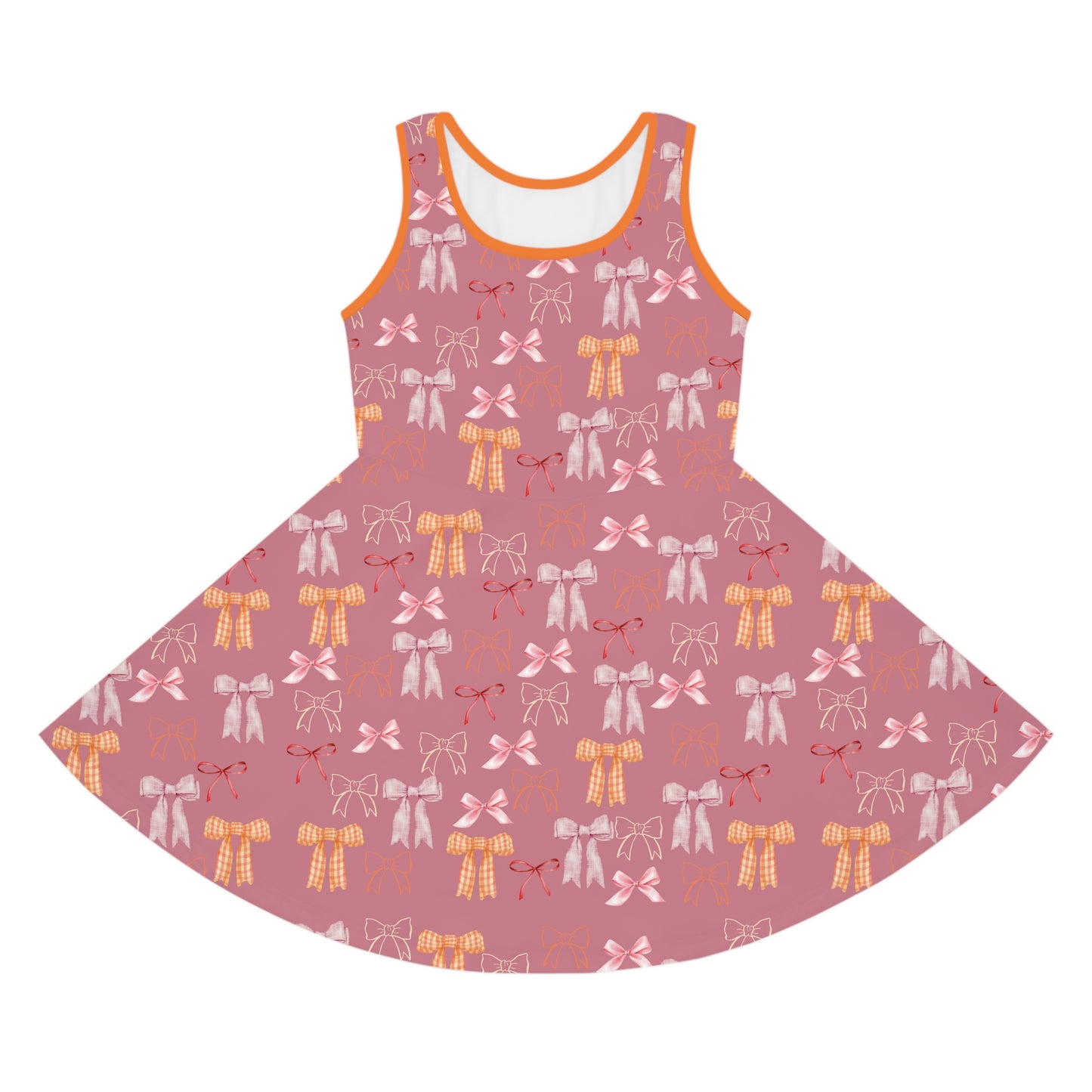 Fall Bows Dress-Kids(pink)