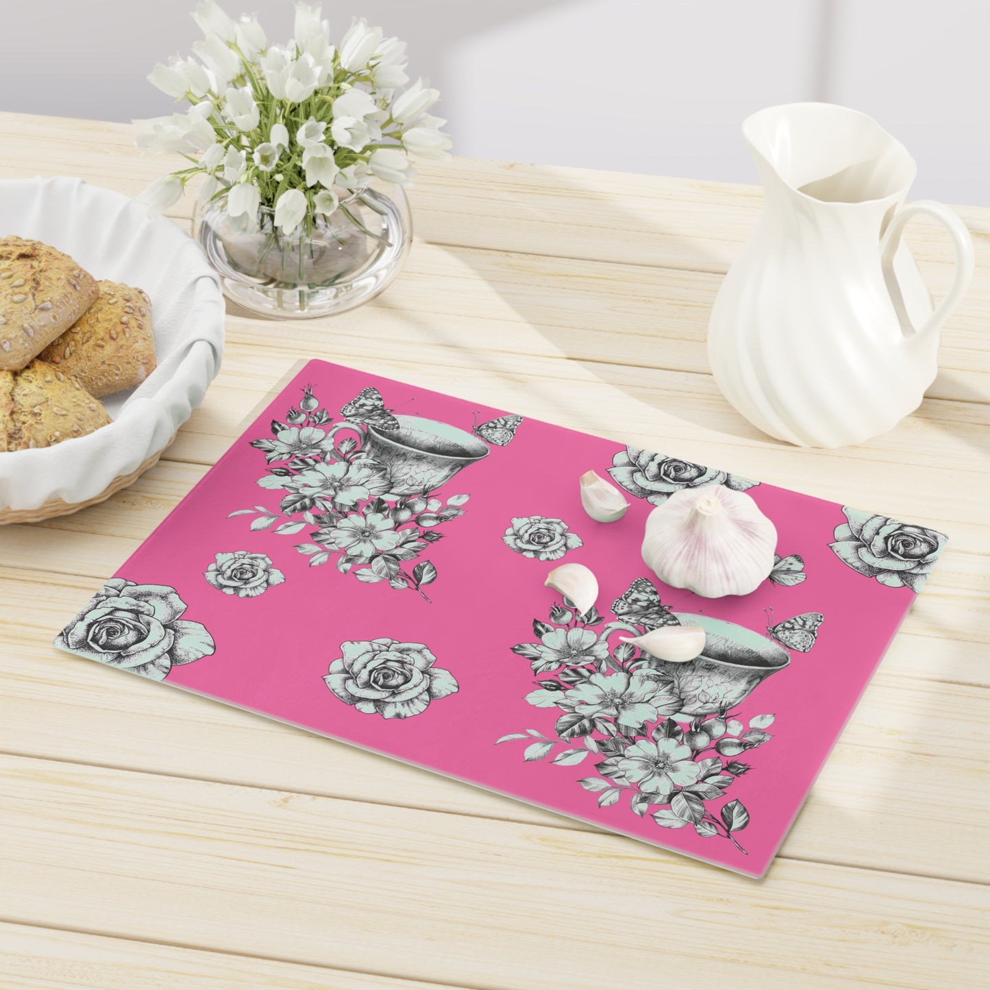 Vintage Teacup Cutting Board