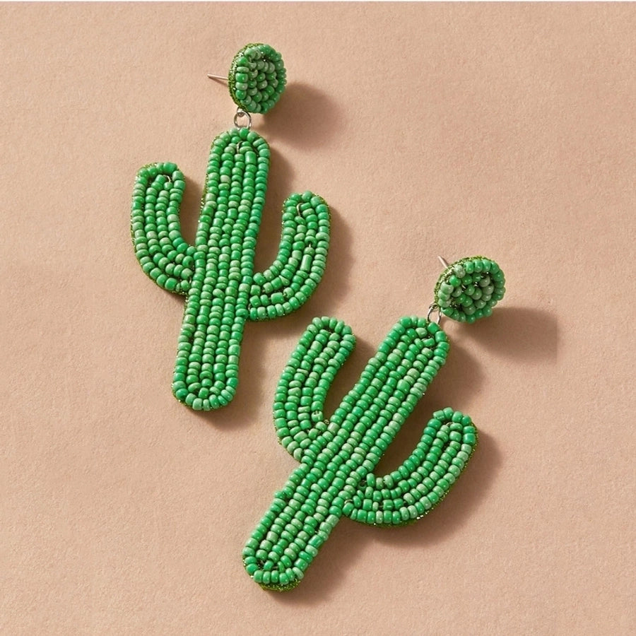 Beaded Inlaid Earrings