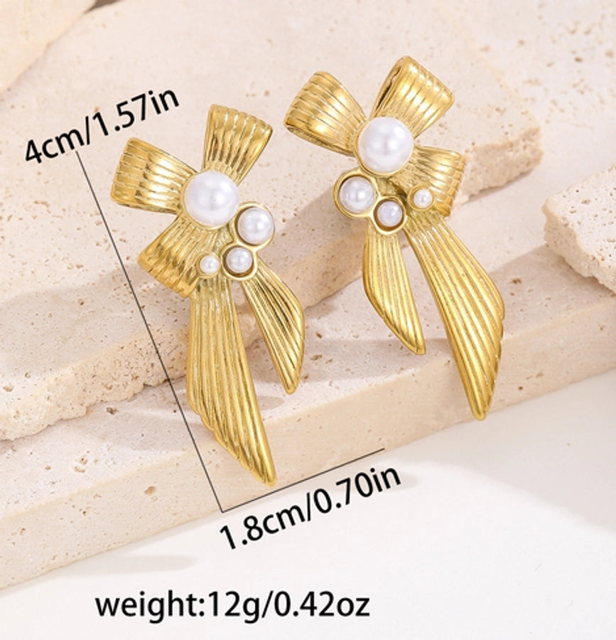 Gold Drop Earrings (18K Gold Plated)