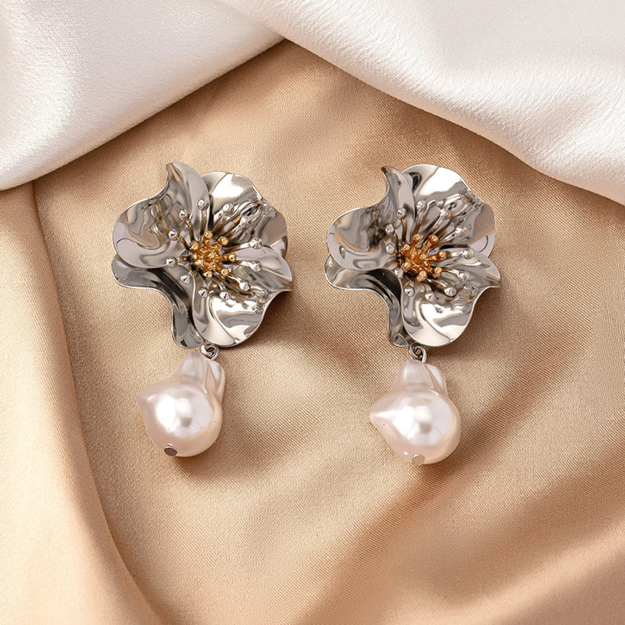 French flower Drop earrings