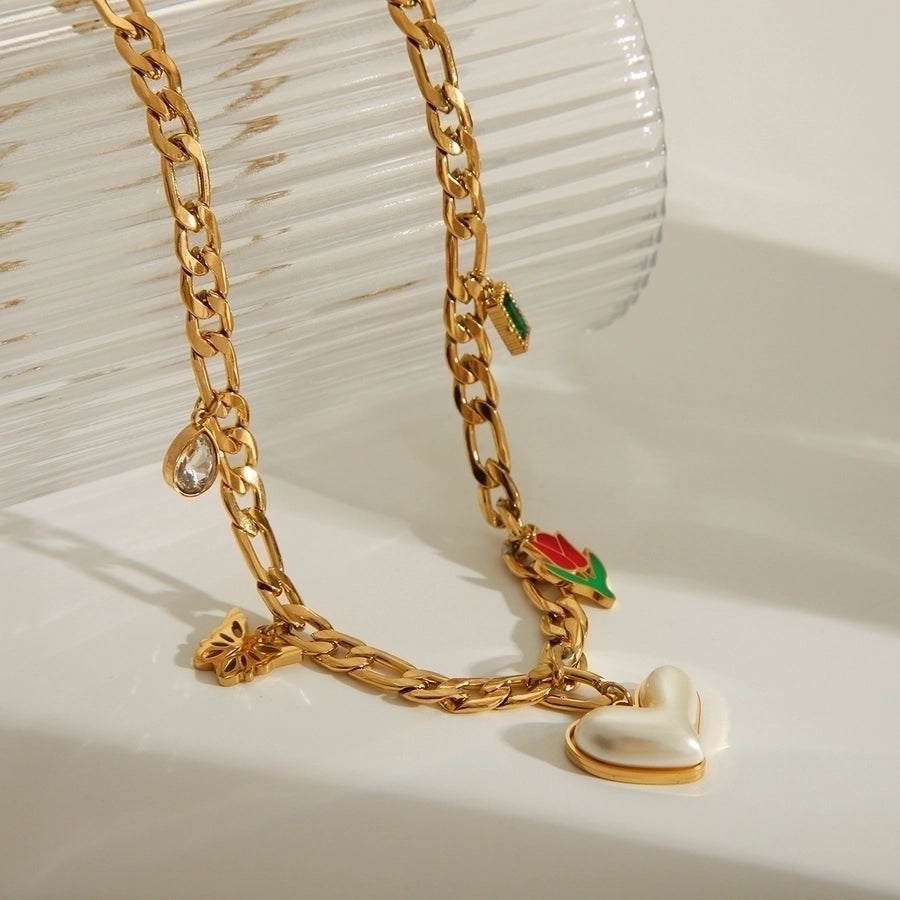 Charm Necklace- 18K Gold Plated