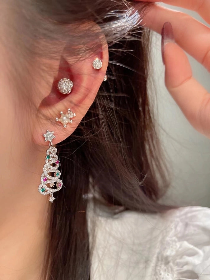 Christmas tree Tassel earrings