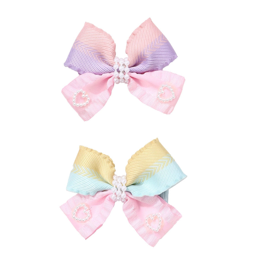 Bow and Bead Hair Clip