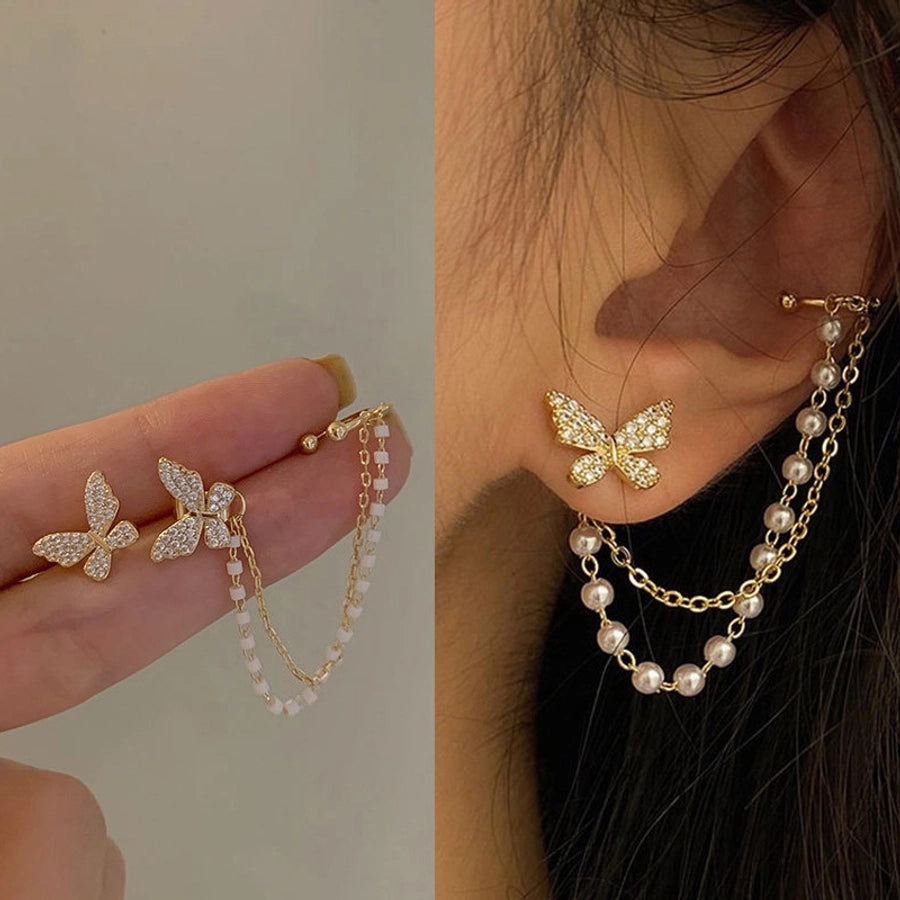 Butterfly Chain Earring Set