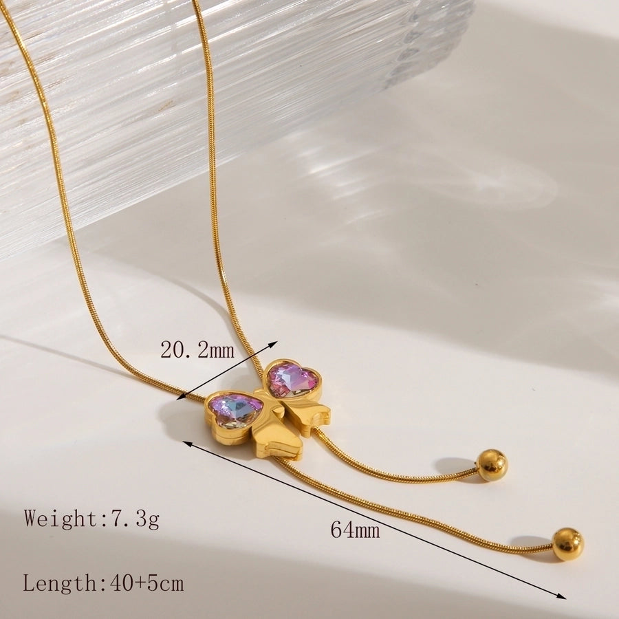 French Purple Stone Bow Collection (18K Gold Plated)