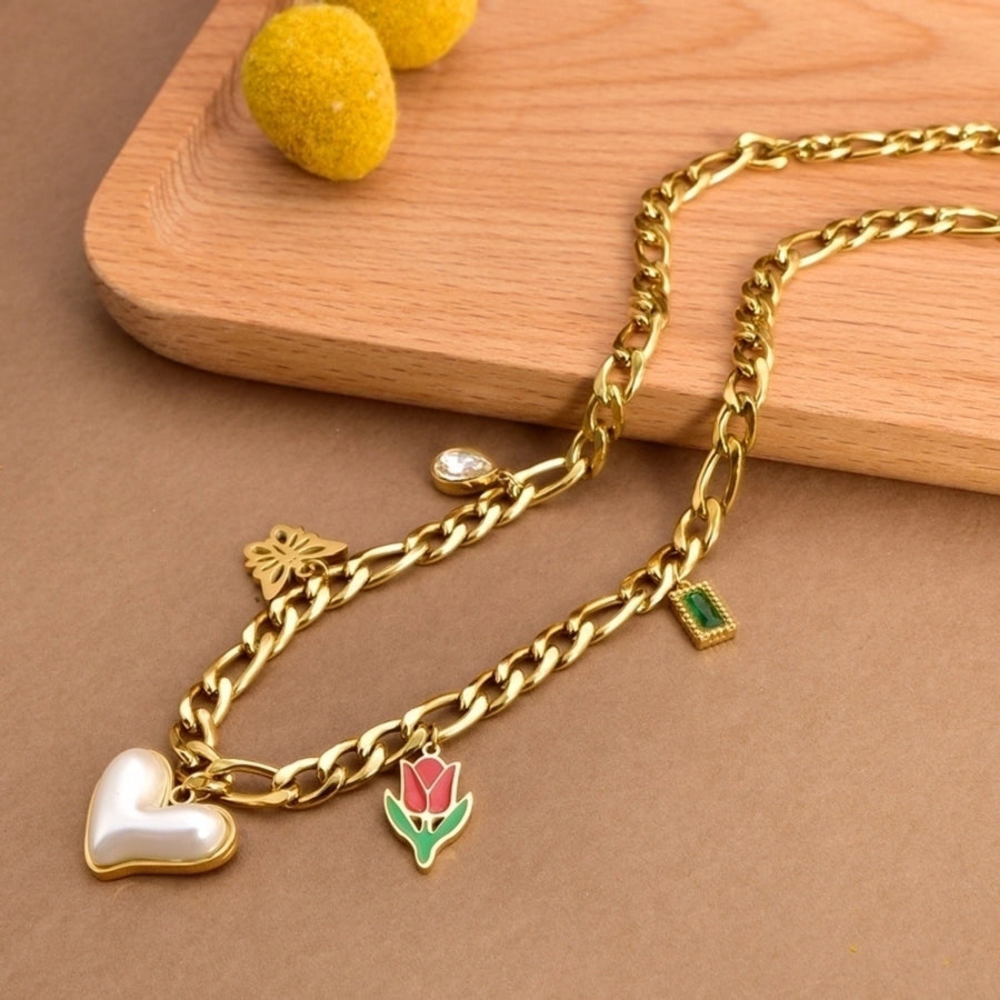 Charm Necklace- 18K Gold Plated
