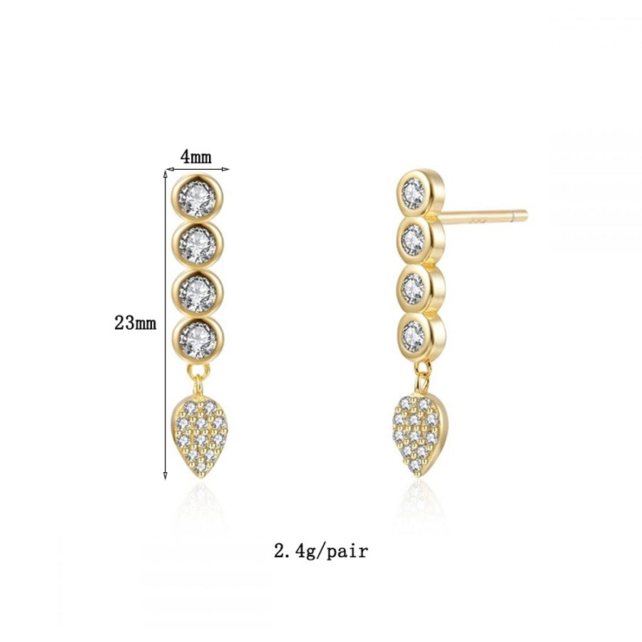 Pink Heart Drop Earrings