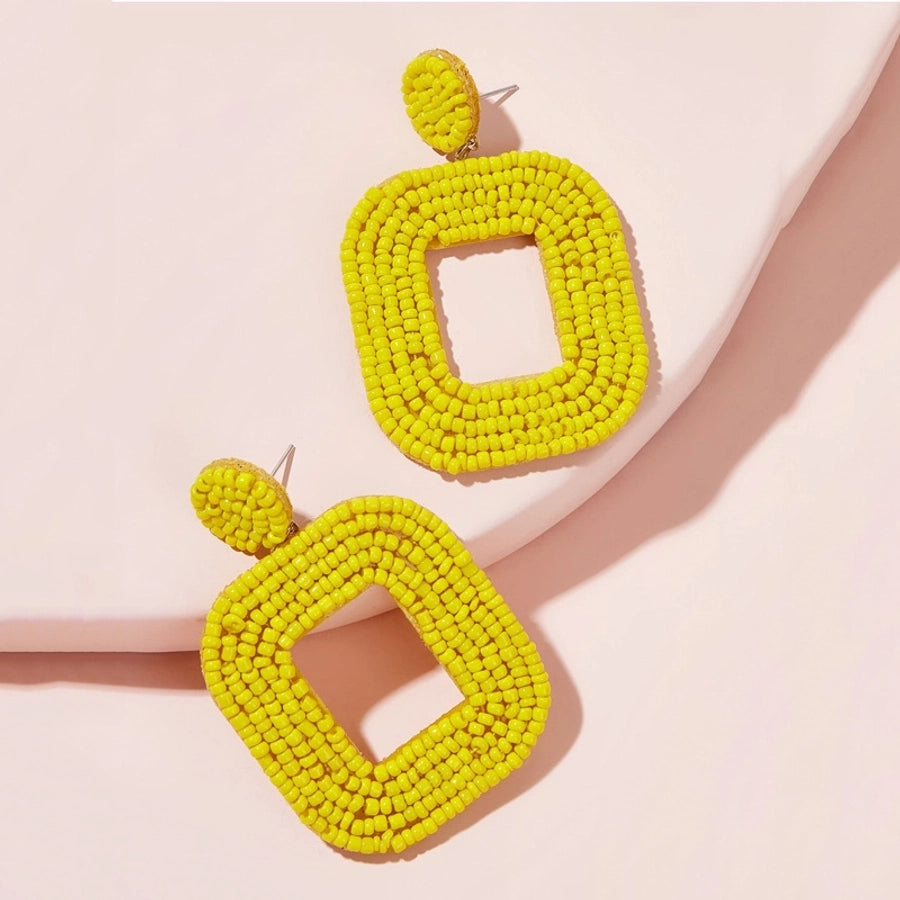 Beaded Inlaid Earrings